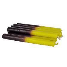 Velas Palito Amarelas e Pretas