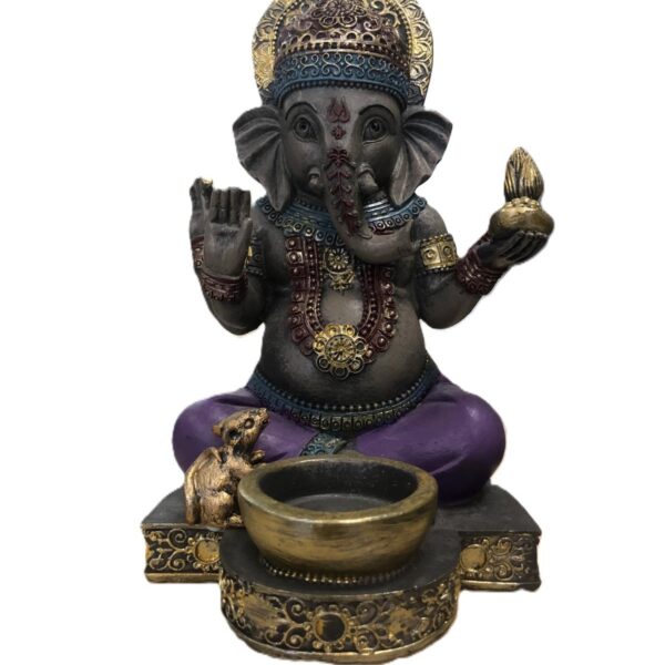 Estatueta de Ganesha com Porta-Velas